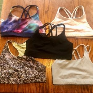 Athleta Girl M/8-10 sports bra lot - set of 5